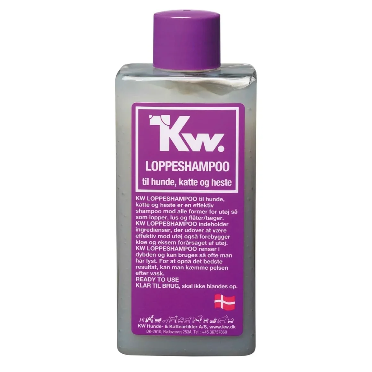 KW Loppeshampoo 200ml/500 ml – Effektiv mod lopper, lus og flåter - Billede 2