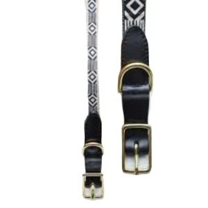 SeeScoutSleep Hundehalsbånd Out of My Box - Cream & Black Leather XXL